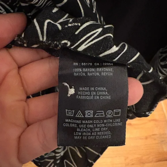 Anthropologie Maeve Black and White Birds Button Up Top - Picture 3 of 6